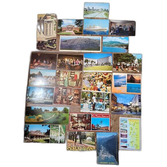 Vintage Postcard Lot – Bahamas, Williamsburg, Alaska – 26 Cards - Picture 1 of 11